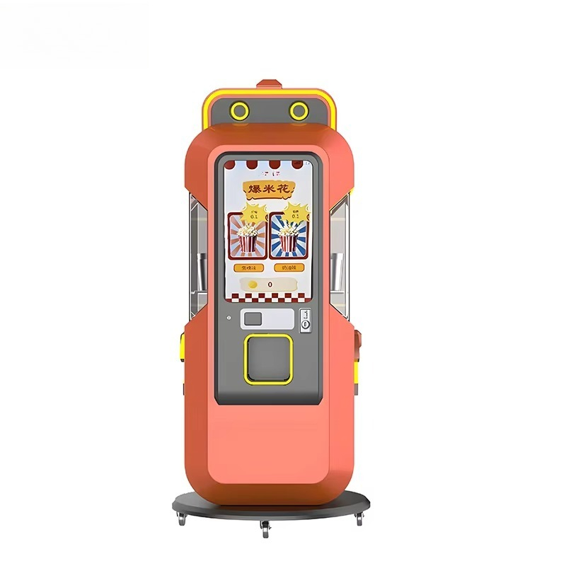 Popcorn Vending Machine - เครื่องขายป๊อปคอร์นอัตโนมัติ, สแตนเลส, เกรดอาหาร, ป๊อปคอร์นเร็ว, บริการตนเอง, ตู้ขายสินค้าปลีก,
