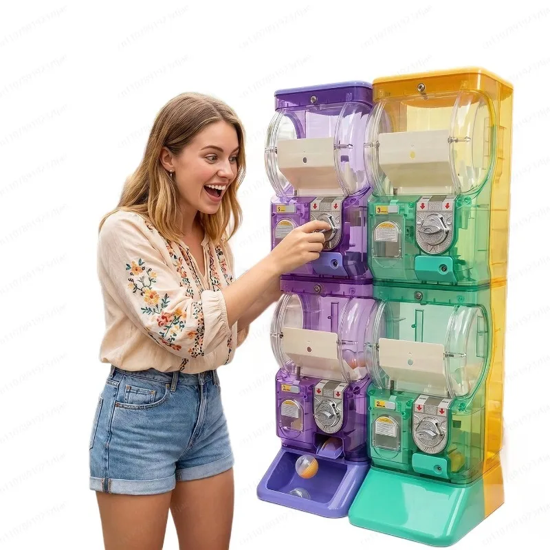 ตู้กาชาปองสองชั้นสีขาวใส แบบหย - Arcade And Vending บทวิจารณ์และราคา